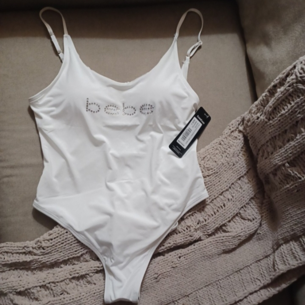 Bebe White Bodysuit